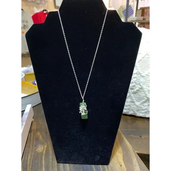 Jackie Gallagher Designs - Glass Bar and Charm Pendant Necklace - Picture 6 of 15